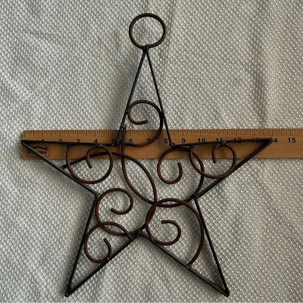 Rustic STAR Welded Metallic Wall Decor Country Western Ranch Patriotic